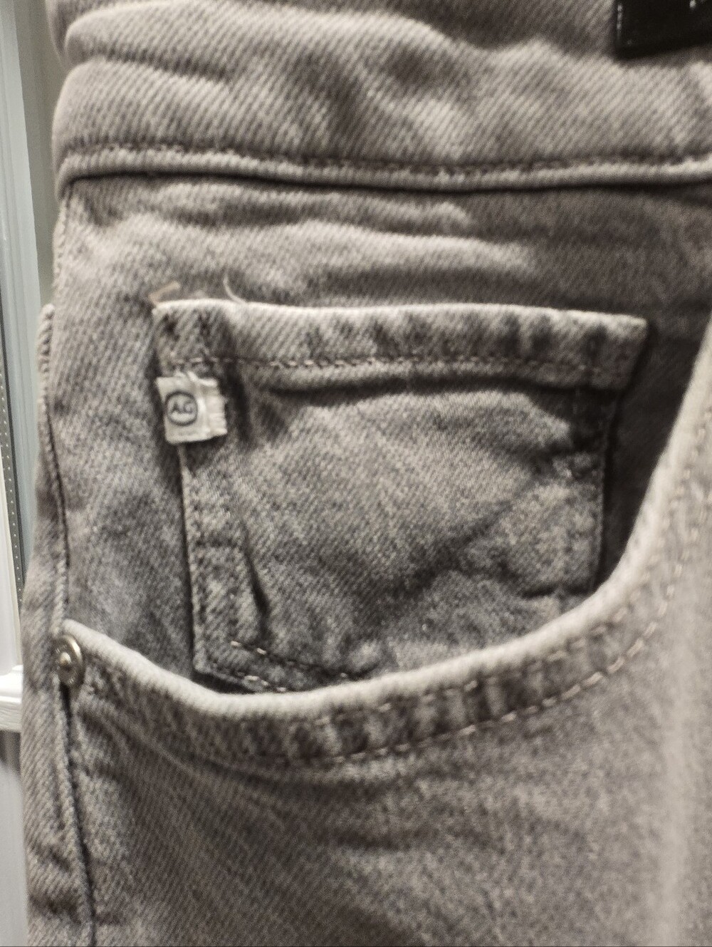 AG Adriano Goldschmied Silver-Tone Wide Leg Jeans - Picture 6 of 8